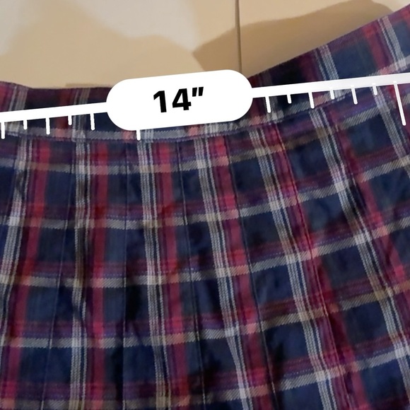Vintage 80’s Palmettos Cotton Plaid Mini Skirt Juniors Sz 13 Tartan Retro Talon - Picture 9 of 12